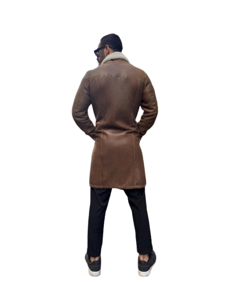 Fur leather jacket- leather coat fur