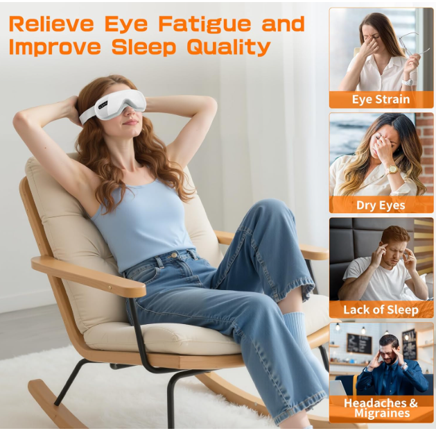 Rechargeable Steam Eye Massager – Moisturizing, Relaxing, and Portable Eye Care Device