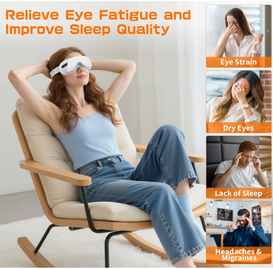 Rechargeable Steam Eye Massager – Moisturizing, Relaxing, and Portable Eye Care Device