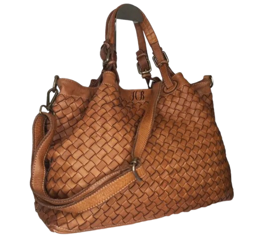 woven leather crossbag