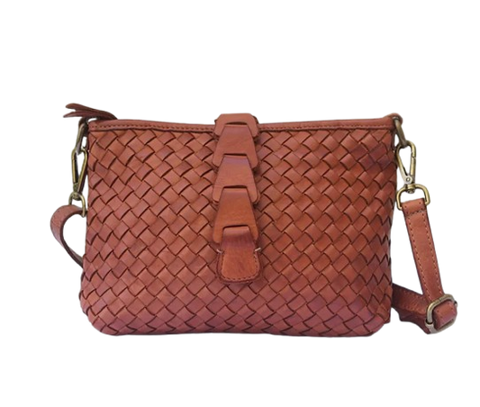 Woven bag leather