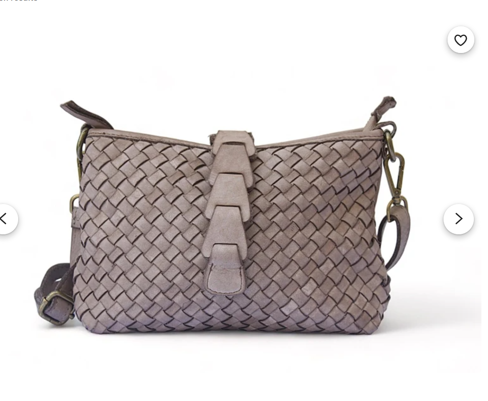 Woven leather shouler bag