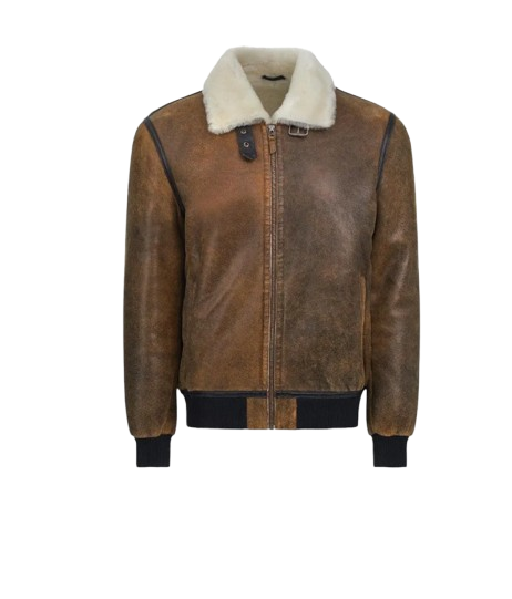 Classic B-3 Sheepskin Leather Bomber Jacket