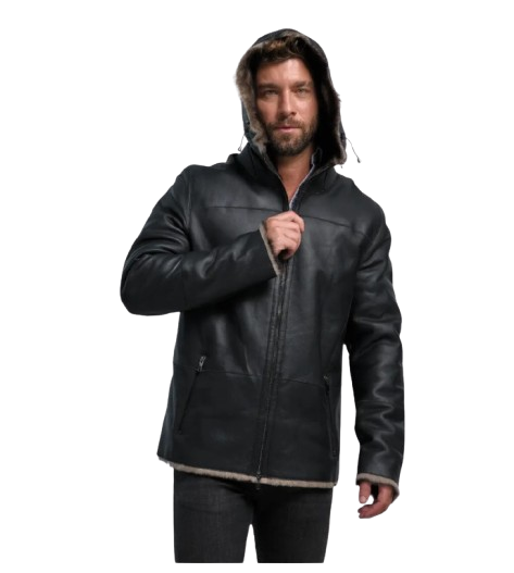 men's sheepskin coats - leather and shearling coat