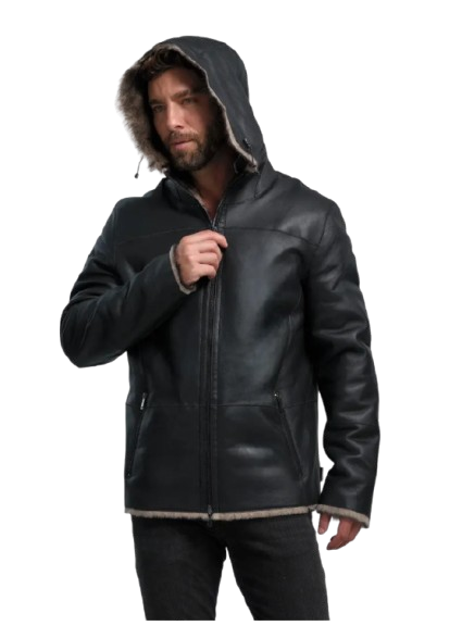 men's sheepskin coats - leather and shearling coat