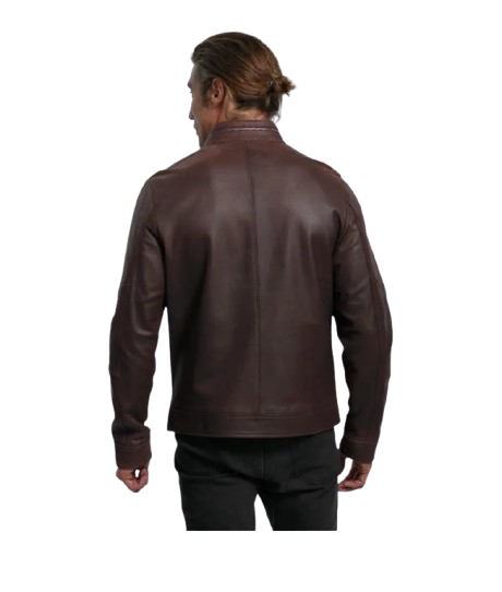 men's quilted leather motorcycle jacket