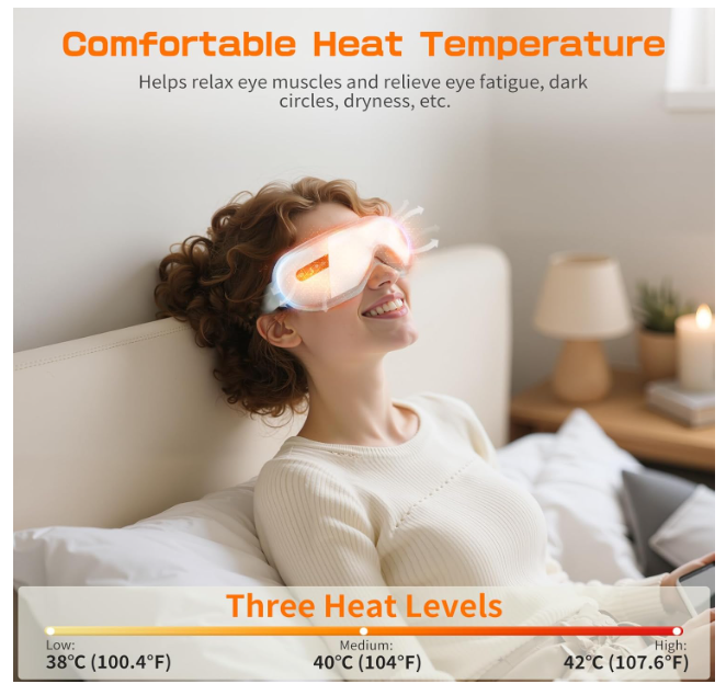 Rechargeable Steam Eye Massager – Moisturizing, Relaxing, and Portable Eye Care Device
