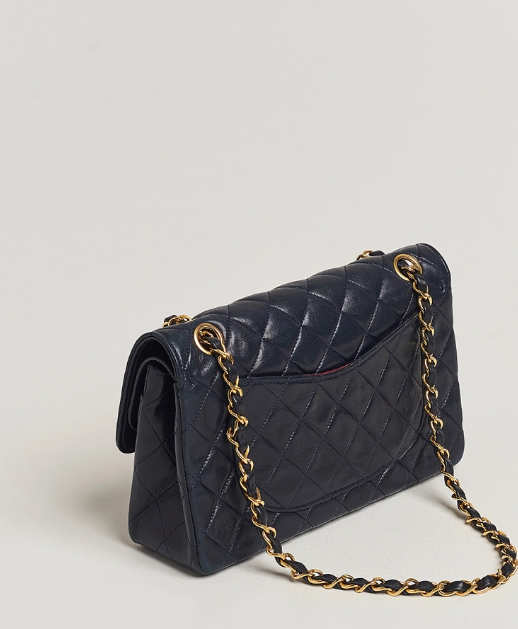 Pre-Owned Small Classic Flap Bag – Navy