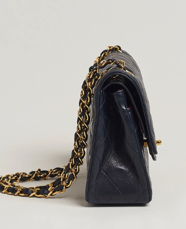 Pre-Owned Small Classic Flap Bag – Navy